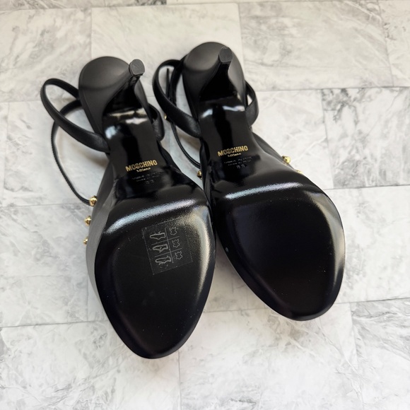 NEW Moschino Teddy Bear Studded Ankle Strap Platform Sandal - Picture 4 of 9